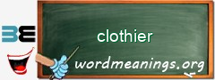 WordMeaning blackboard for clothier